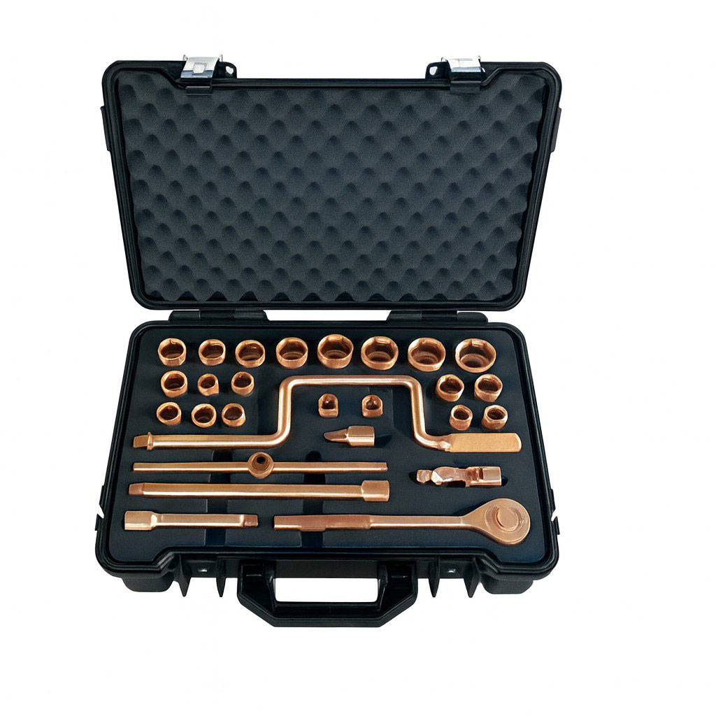 Набор торцевых головок искробезопасных 1/2, 28 предметов BeCu, HORTZ