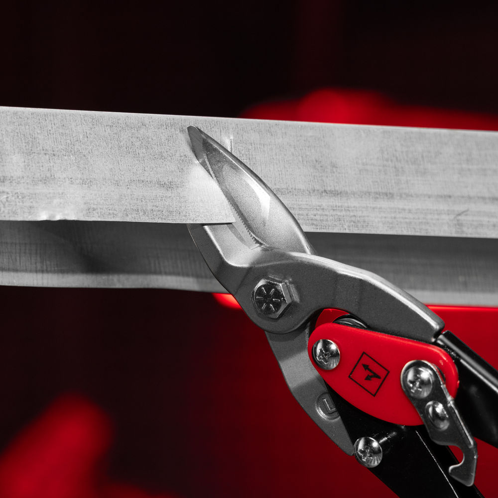 Ножницы по металлу, 250 мм, левый рез, сталь CRMO, двухкомпонентные рукоятки, PRO Matrix (78326)