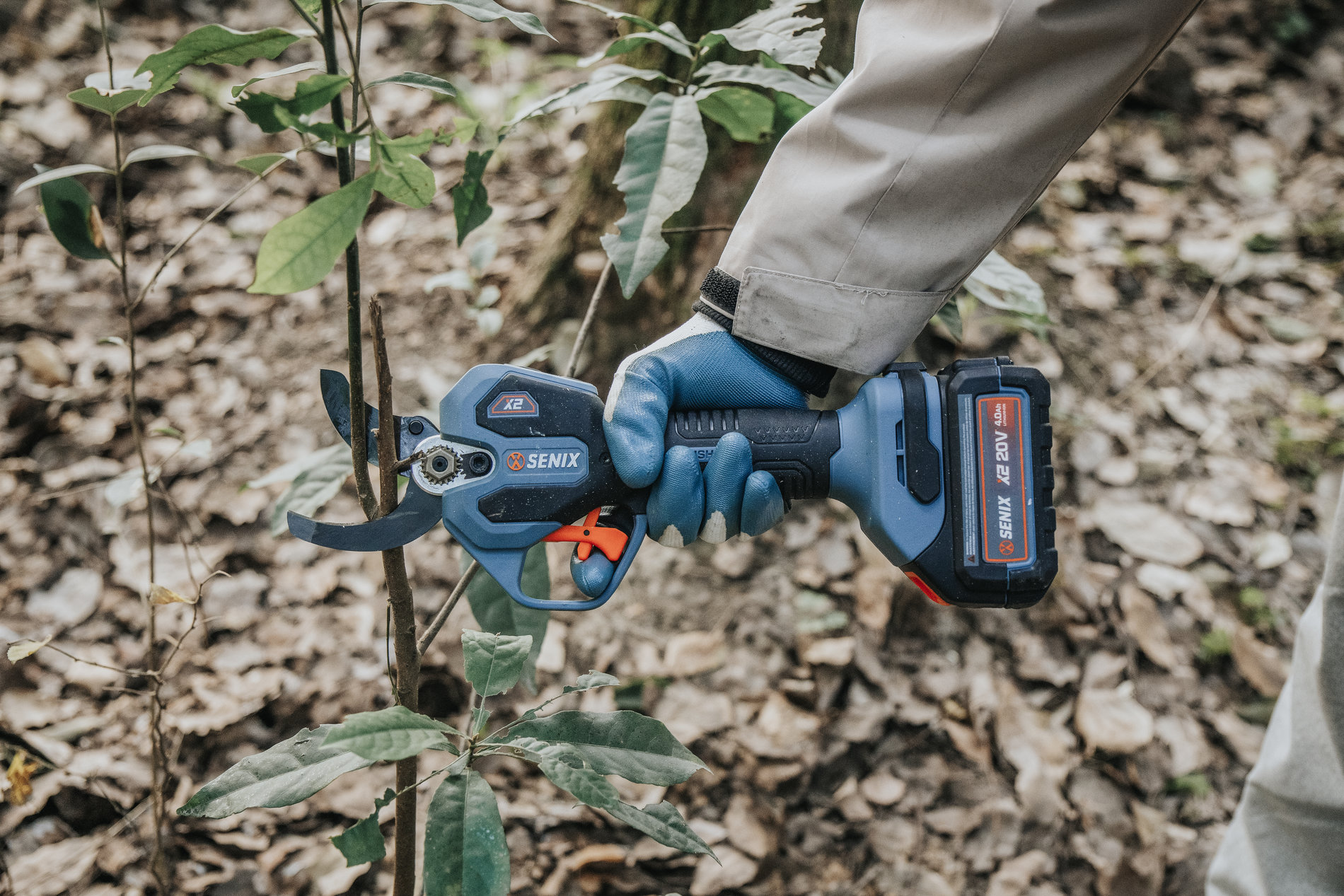 Секатор аккумуляторный, X2 20V, 38мм, 1акб и зу SENIX GPSX2-M1-EU