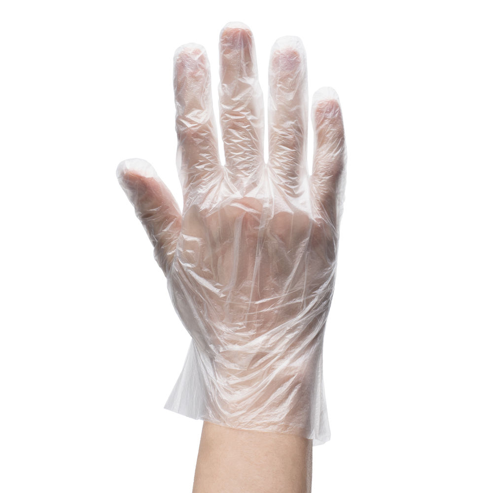 Перчатки одноразовые полиэтиленовые, прозрачные, 100 шт. (50 пар) L (67940)