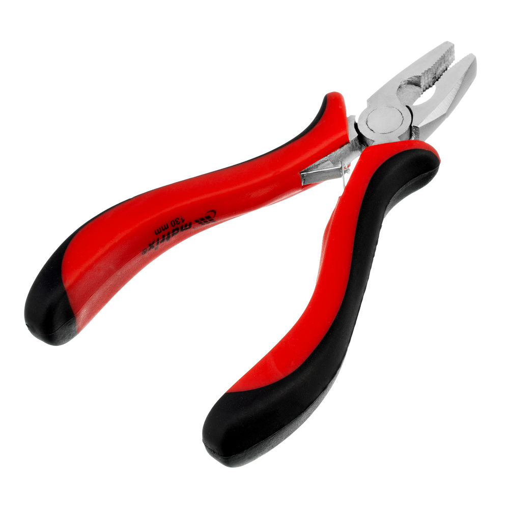 Плоскогубцы Mini, 130 мм, никелированные, авторазжим, двухкомпонентные рукоятки Matrix (17816)