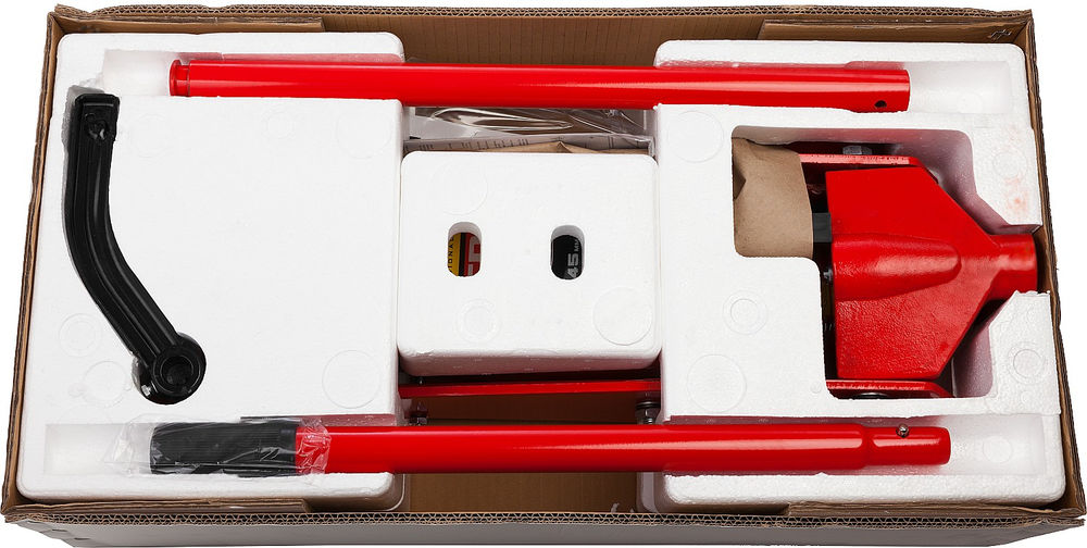 Домкрат подкатной 3.5 т, 145 - 500 мм с быстрым и высоким подъемом для СТО F-35 RED FORCE Professional STAYER 43155-3.5