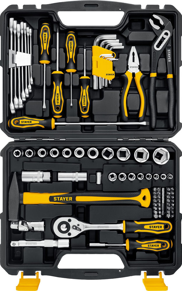 Набор инструмента универсальный 83 предм., (1/2+ 1/4) UNIVERSAL 83 Professional STAYER 27710-H83