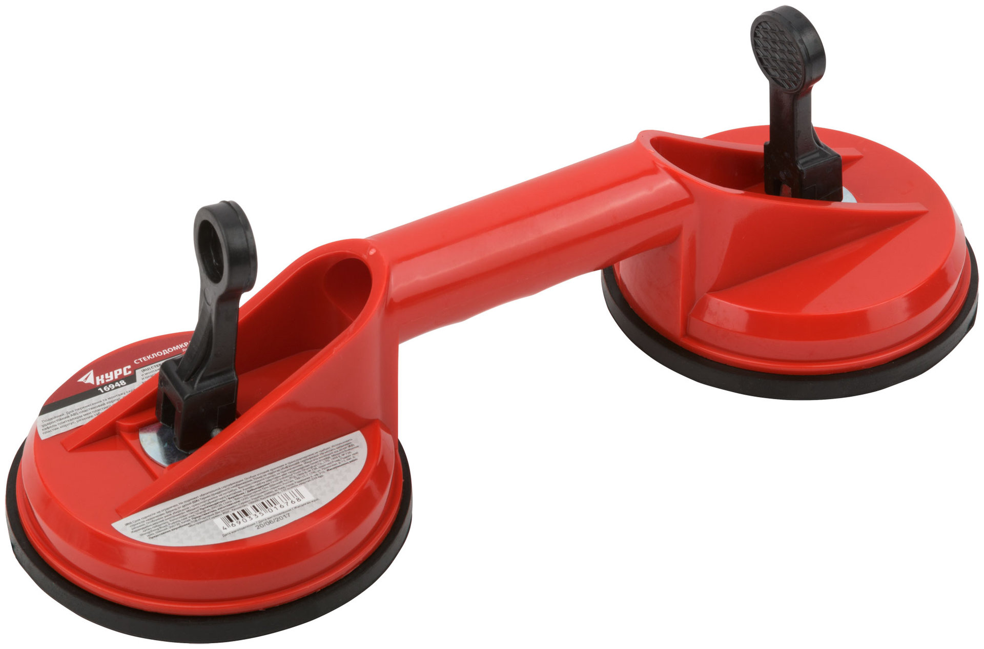 Стеклодомкрат двойной, пластиковый корпус, грузоподъемность 80 кг