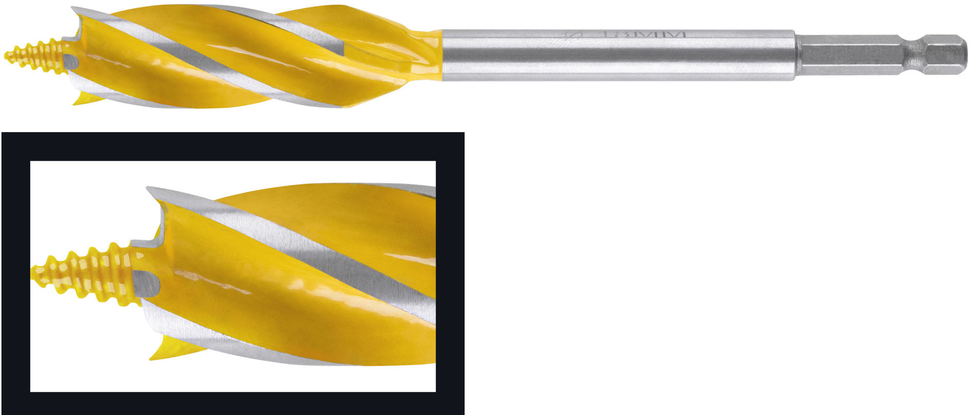 Сверло по дереву 4-х спиральное Х-тип Профи 14х165 мм (36213)