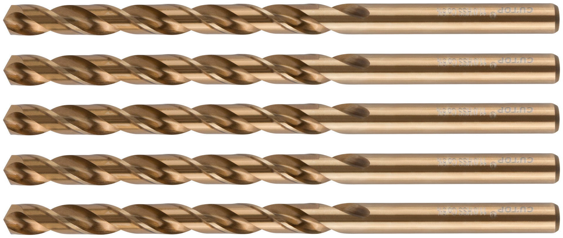 Сверло по металлу удлиненное CUTOP Profi с кобальтом 5%, 11 х 195 мм (5 шт.) (48-11-195)