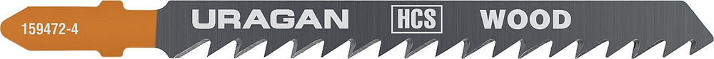 Полотна для лобзика T-хвост., по дереву, шаг 4 мм, 75 мм, 2 шт T101D URAGAN 159472-4