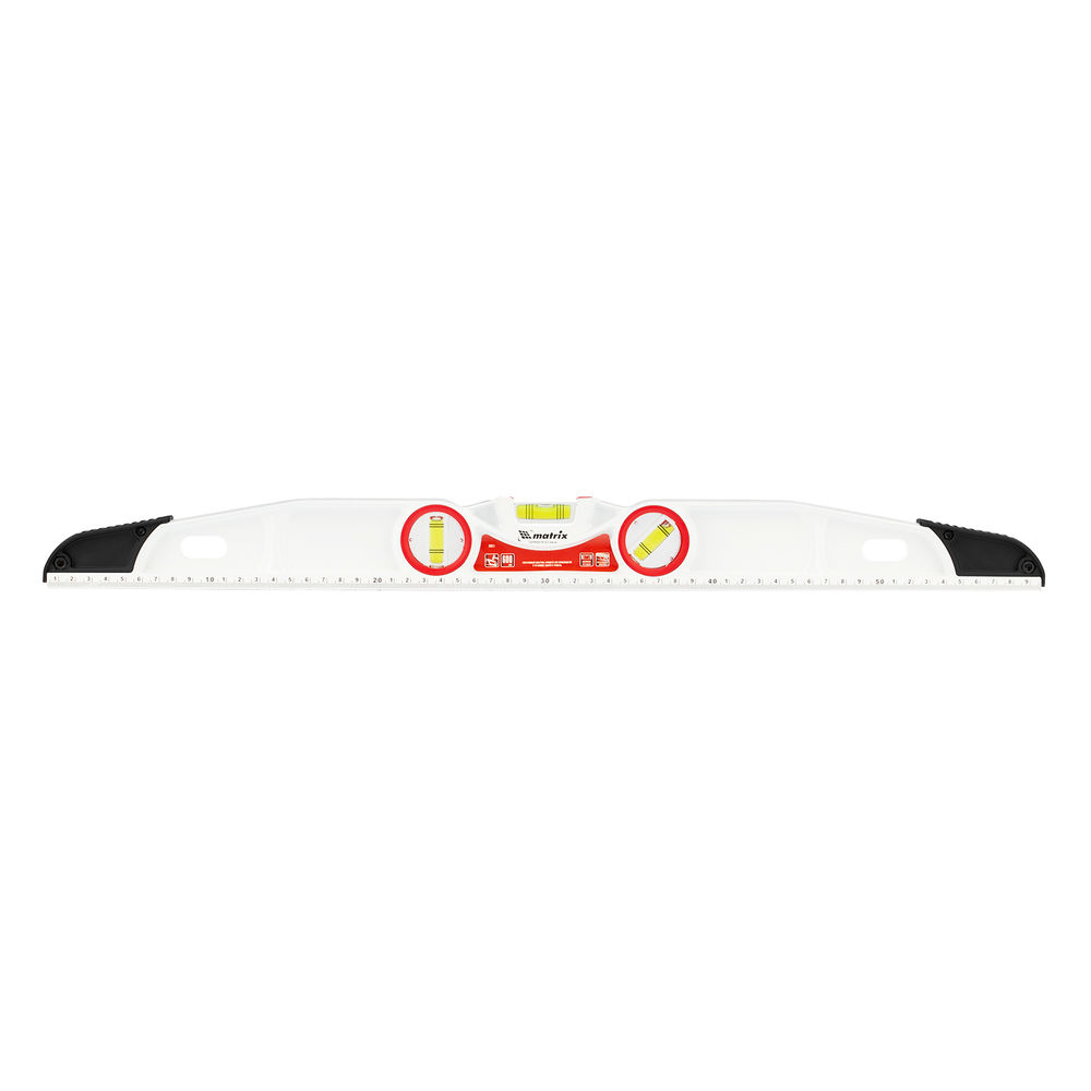 Уровень алюминиевый литой, фрезерованный, 3 глазка, две ударные площадки, 600 мм Matrix (34911)