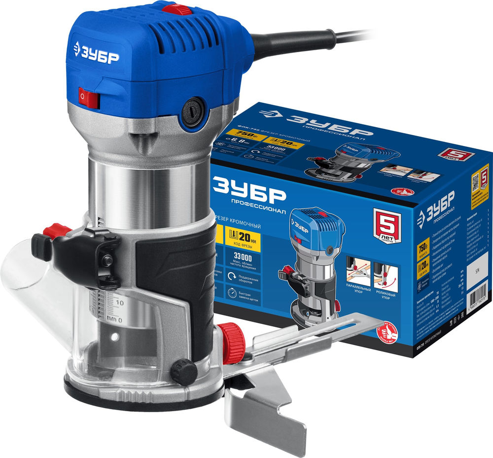 Фрезер кромочный 750 Вт Профессионал ЗУБР ФПК-750