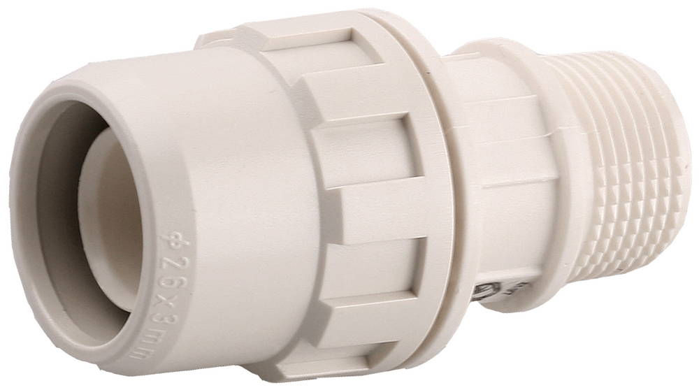 Муфта ШиреФит штуцер с гайкой 20 мм - 3/4 ЗУБР 51461-20-3/4