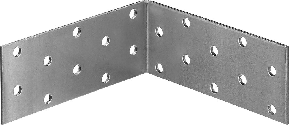 Равносторонний крепежный уголок 40 x 100 x 100 x 2 мм цинк ЗУБР УКР-2.0 310206-040-100