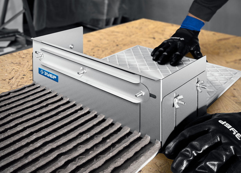 Гребёнка раздвижная для плитки зуб 12 x 12 мм, до 600 мм, оцинкованная сталь ЗУБР ПРОФЕССИОНАЛ 08045-12