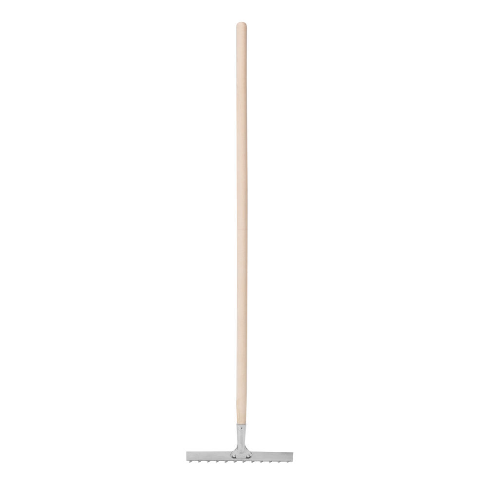 Грабли, нержавеющая сталь, 290 х 1300 мм, 12 витых зубьев, деревянный черенок, Сибртех (61754)