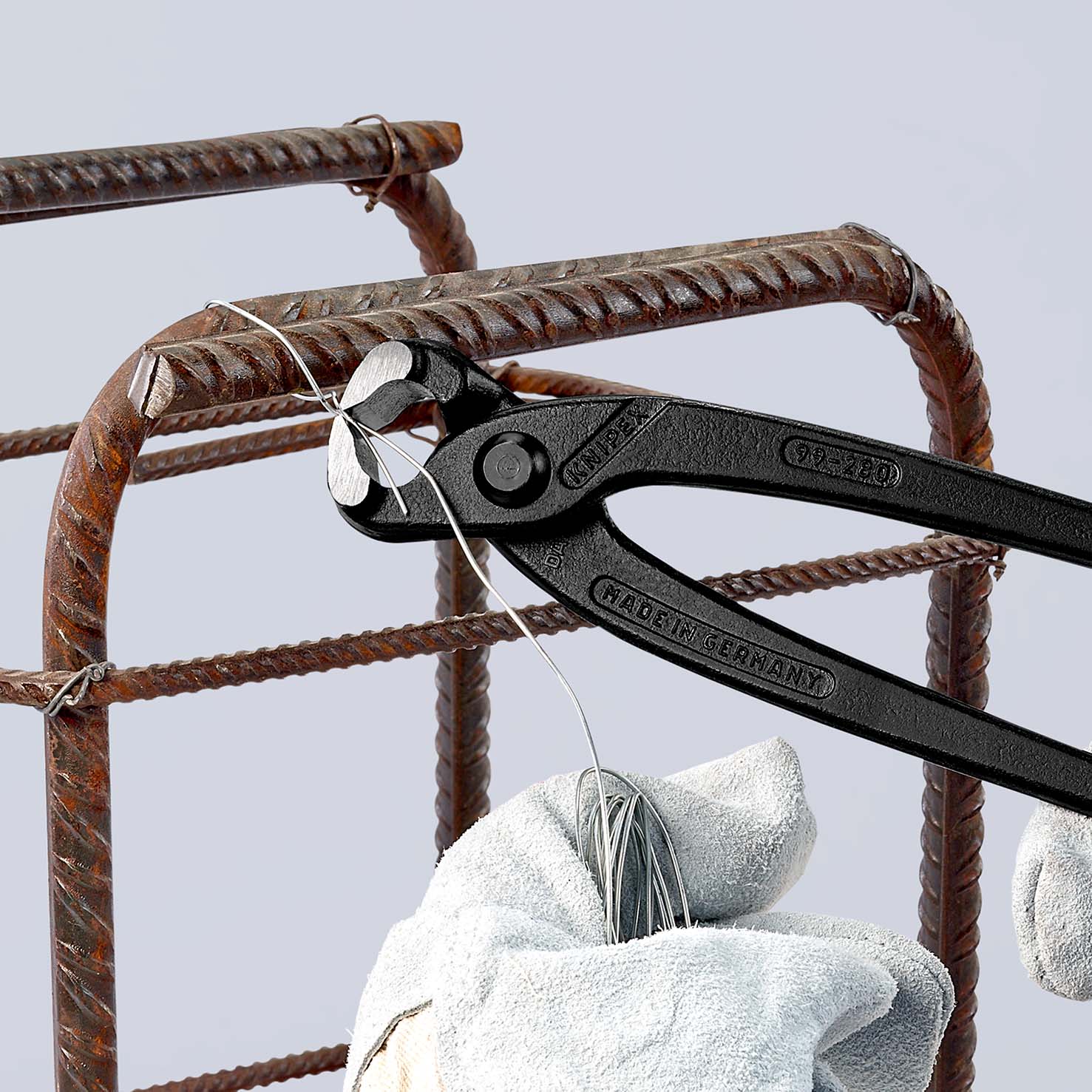 Клещи вязальные для арматурной сетки, 280 мм, фосфатированные (KN-9900280)