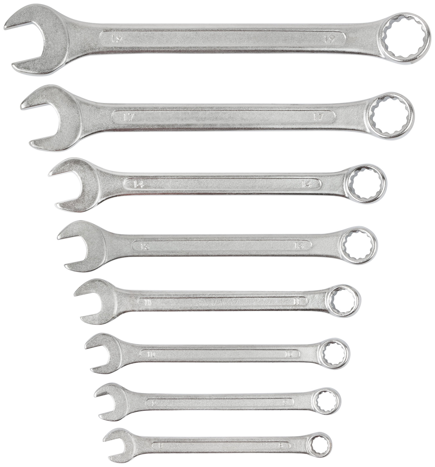 Ключи комбинированные в пластиковом держателе Хард, набор 8 шт. ( 8-19 мм ) (63424)