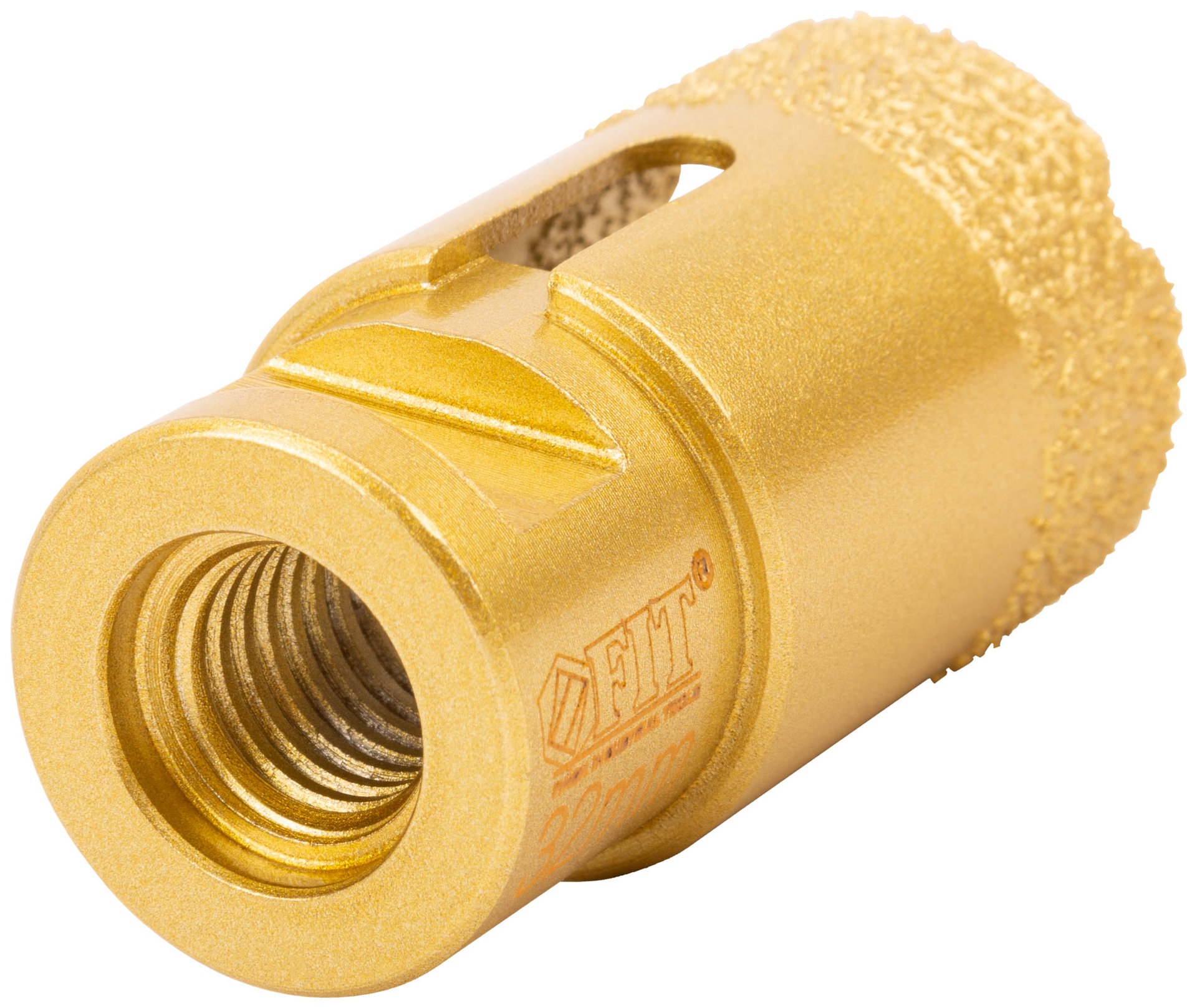 Коронка кольцевая для УШМ, М14, по керамограниту, камню и кафелю алмазная, вакуумное спекание 32х60 мм (16343)