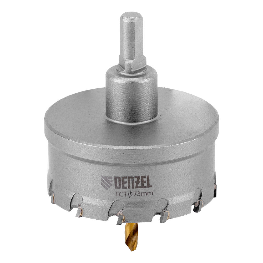 Коронка по металлу твердосплавная, 73 мм Denzel (724021)