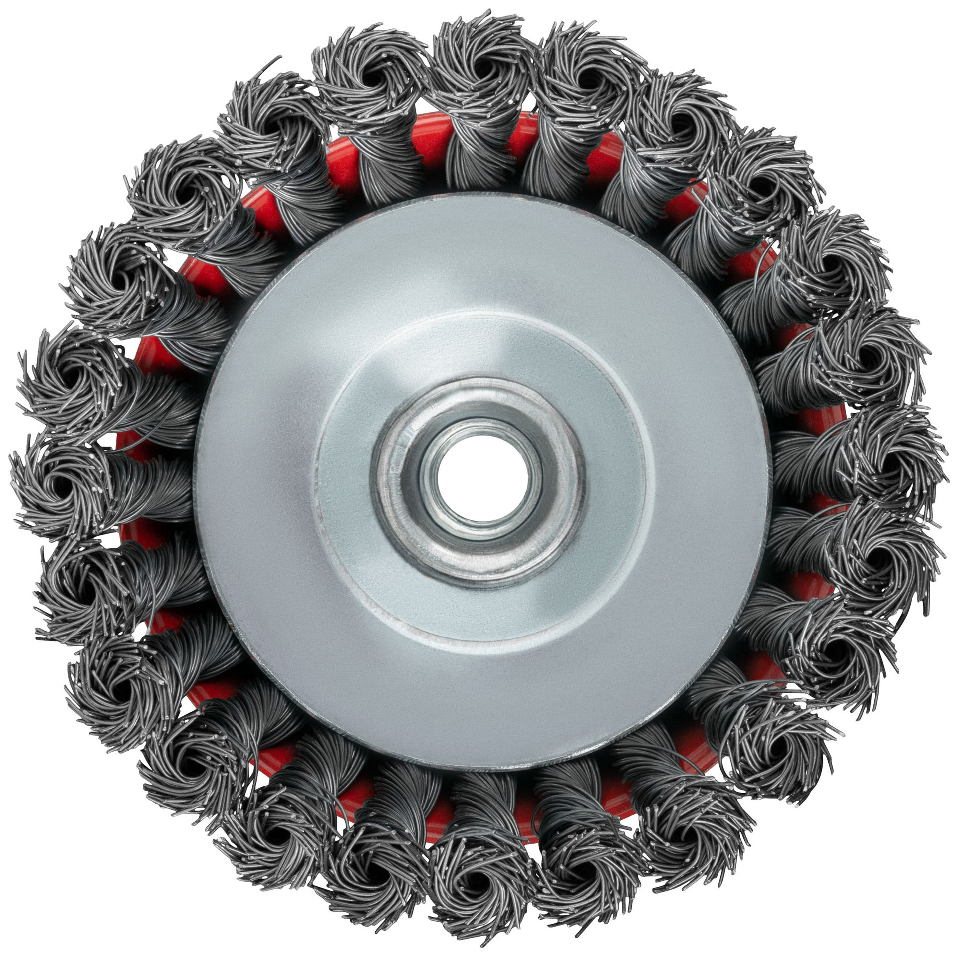 Корщетка-чашка, гайка М14, стальная витая проволока 125 мм (39469)