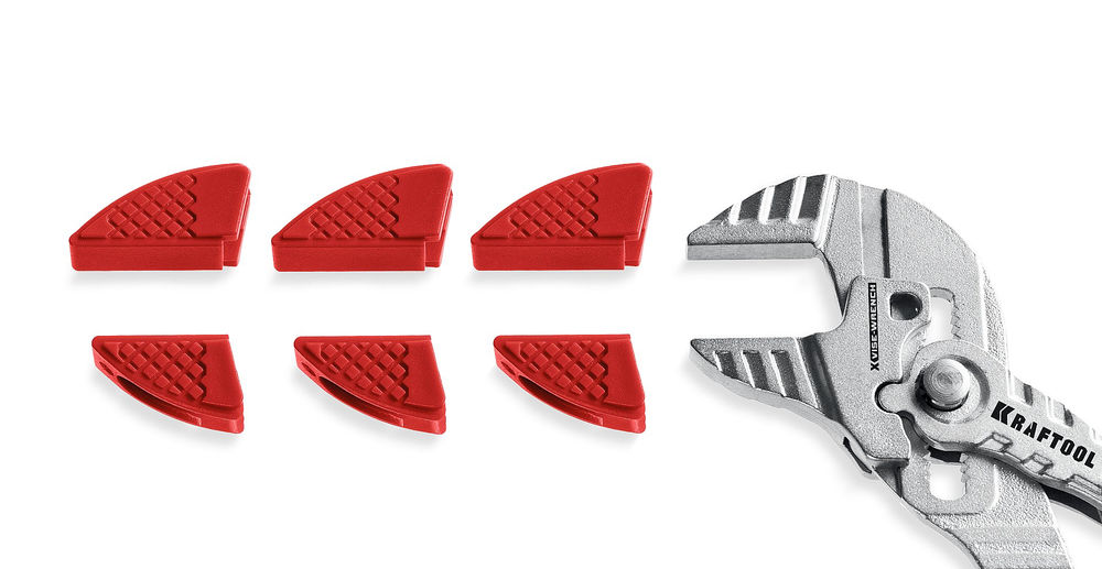 Сменные защитные накладки на губки Vise-Wrench, для клещей 300 мм, набор из 3-х пар KRAFTOOL 22069-S3