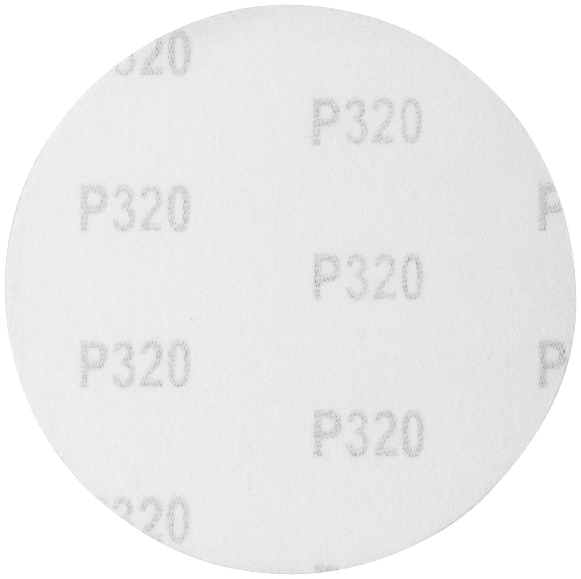 Круги шлифовальные сплошные (липучка), алюминий-оксидные, 125 мм, 5 шт. Р 320 (39816М)