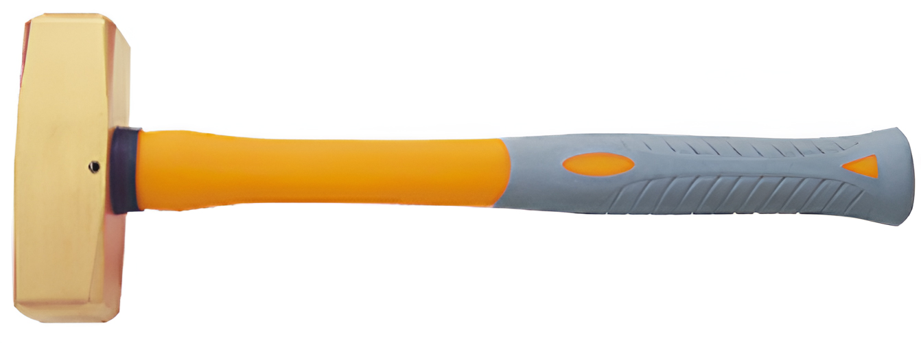 Кувалда тупоносая (немецкий тип) 4 кг латунь рукоятка фибергласс искробезопасная 2104A-1016, HORTZ