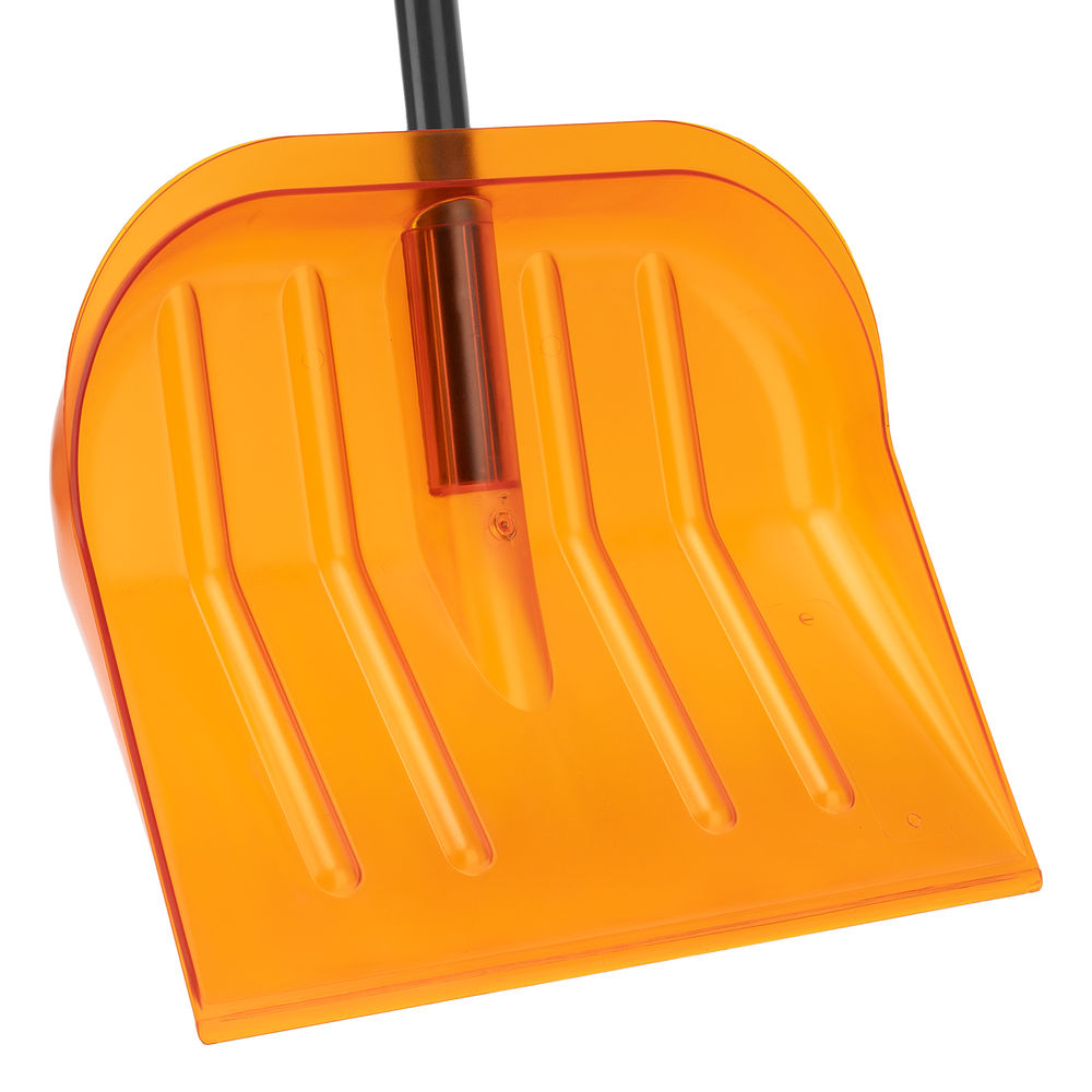 Лопата для уборки снега поликарбонат, 465х410х1390 мм, стальной черенок, усиленная Сибртех (61655)