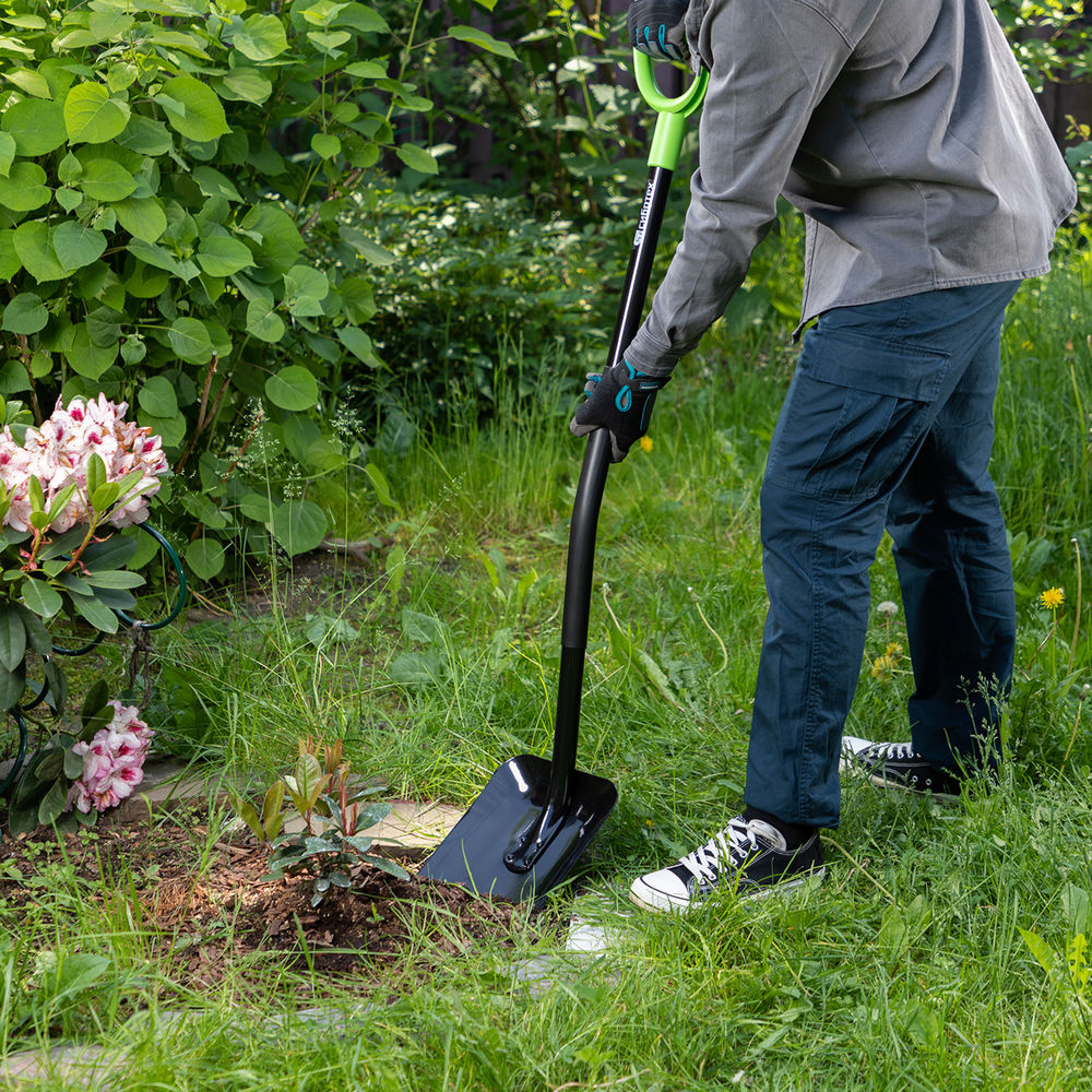 Лопата совковая, 215х305х1300 мм, цельнометаллическая, Сибртех (61613)