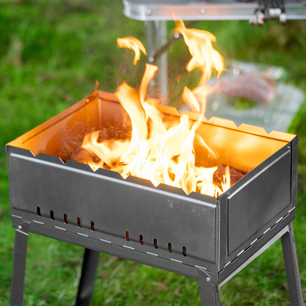 Мангал облегченный с ребрами жесткости 500 х 300 х 500 мм, Camping Palisad (69544)