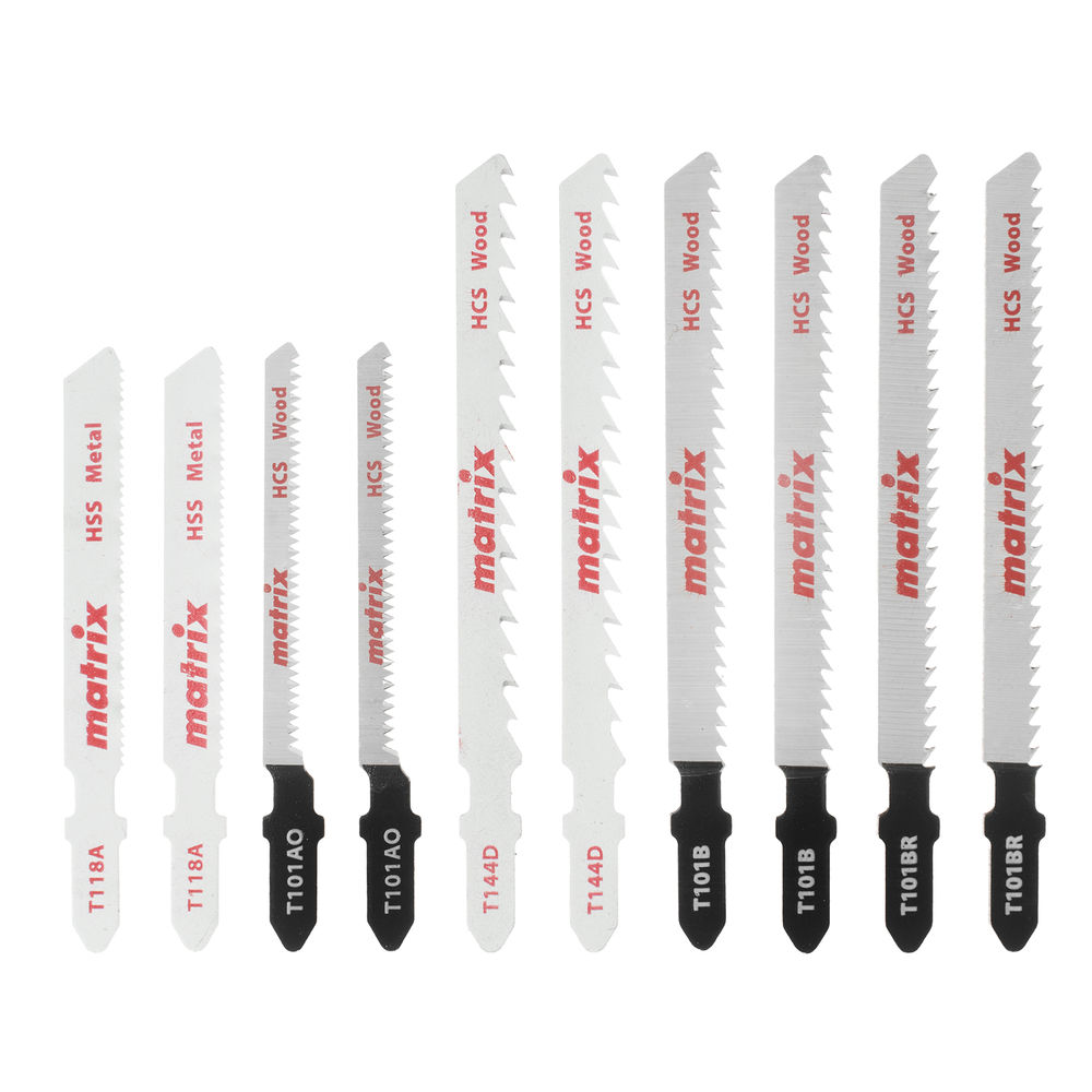 Набор полотен для электролобзика универсальный, 10 шт, T-SET1003 Matrix