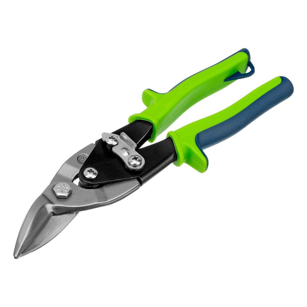 Ножницы по металлу, 250 мм, правый рез, сталь С55, двухкомпонентные рукоятки СИБРТЕХ (78337)