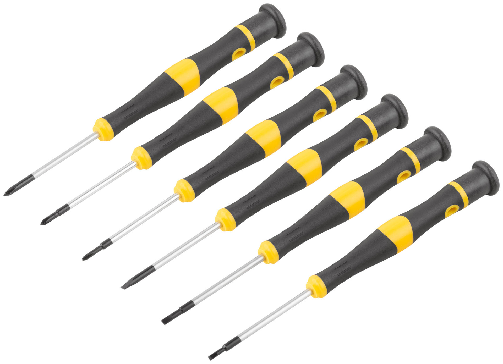 Отвертки для точных работ CrV, 6 шт., PH/SL, пластиковый кейс (56145)