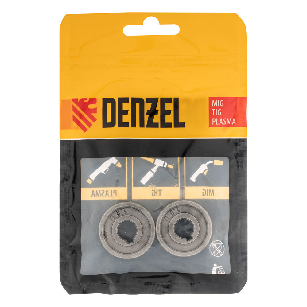 Подающий ролик, U профиль под алюминиевую проволоку 1,0-1,2 мм, 2 шт Denzel (93654)