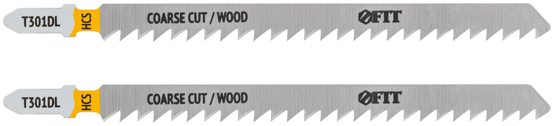 Полотна по дереву, HCS, шлифованные под свободным углом зубья, 132/106/4 мм (T301DL), 2 шт. (40899)