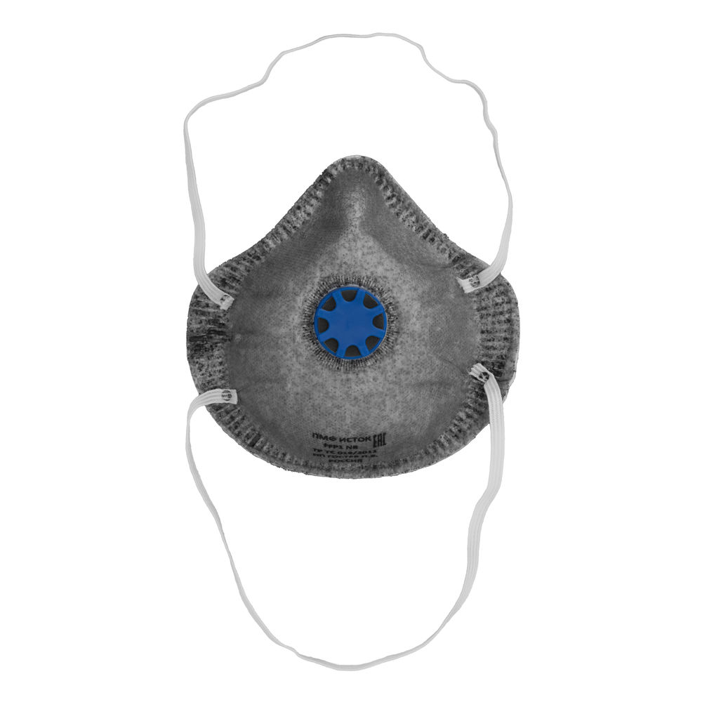 Полумаска фильтрующая формов,модельИсток,с угольным слоем,с клапаном выдоха, FFP1 NR, 10шт (892487)