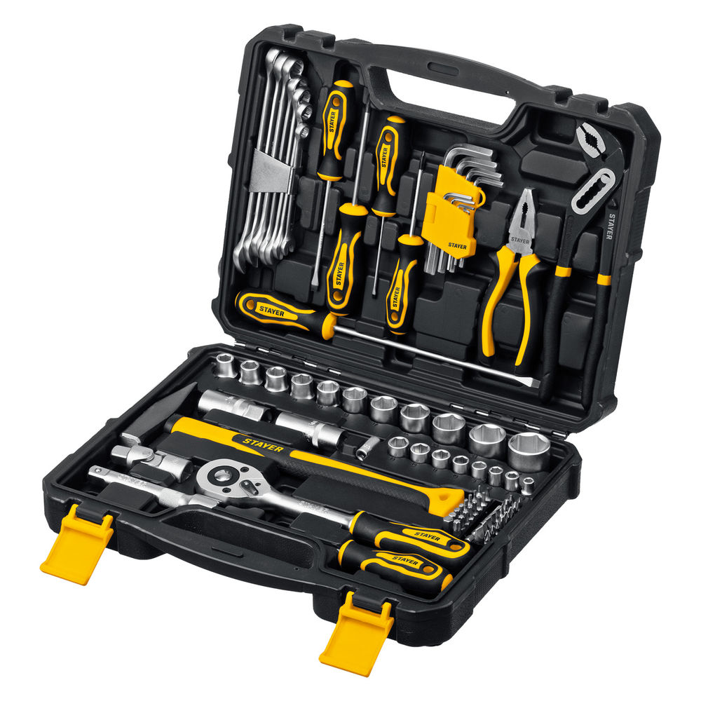 Набор инструмента универсальный 83 предм., (1/2+ 1/4) UNIVERSAL 83 Professional STAYER 27710-H83