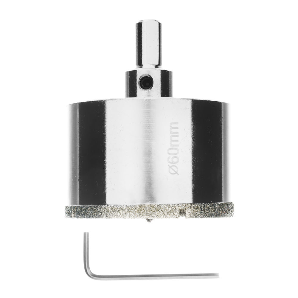 Сверло алмазное по керамограниту, 60 х 67 мм, трехгранный хвостовик Matrix (726603)