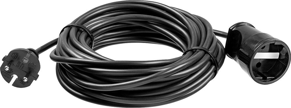 Удлинитель-шнур ПВС 207-Ш 10 м 2200 Вт 1 гнездо ПВС 2х0,75 мм2 ЗУБР 55023-10