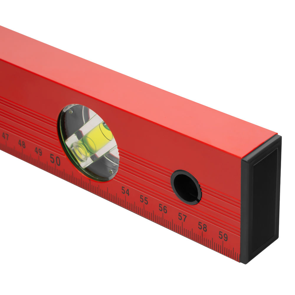 Уровень алюминиевый, 600 мм, 3 глазка, красный, линейка Matrix (33223)