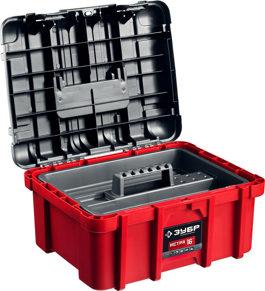 Ящик 419 х 327 х 205 мм 16 пластиковый для инструментов Профессионал ЗУБР ИСТРА-16 38132-16