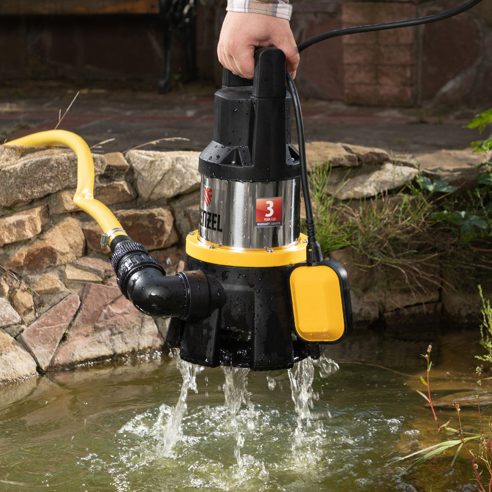 Дренажный насос DP1400X, 1400 Вт, подъем 11 м, 25000 л/ч Denzel (97228)