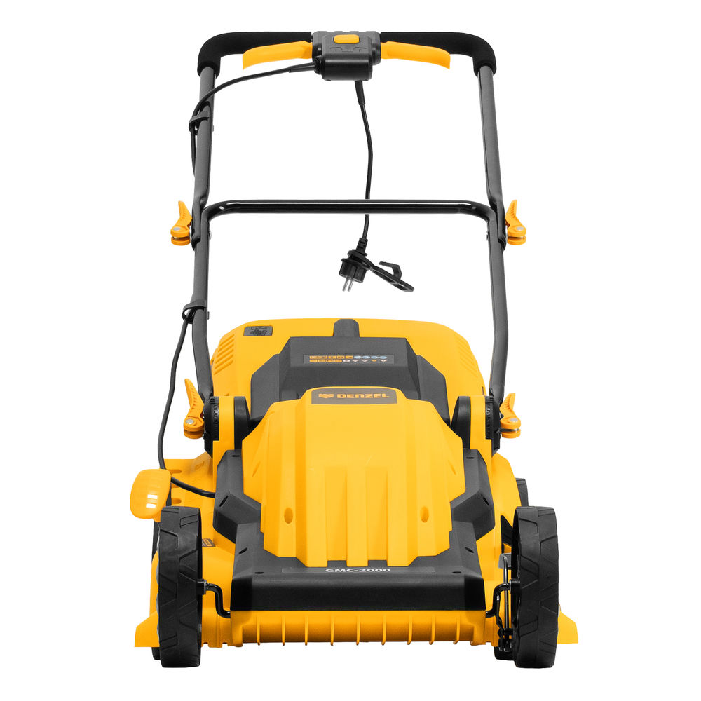 Газонокосилка электрическая GMC-2000, шир. 44см, 2000 Вт, 6 уров., травосб. 45 л Denzel (96630)