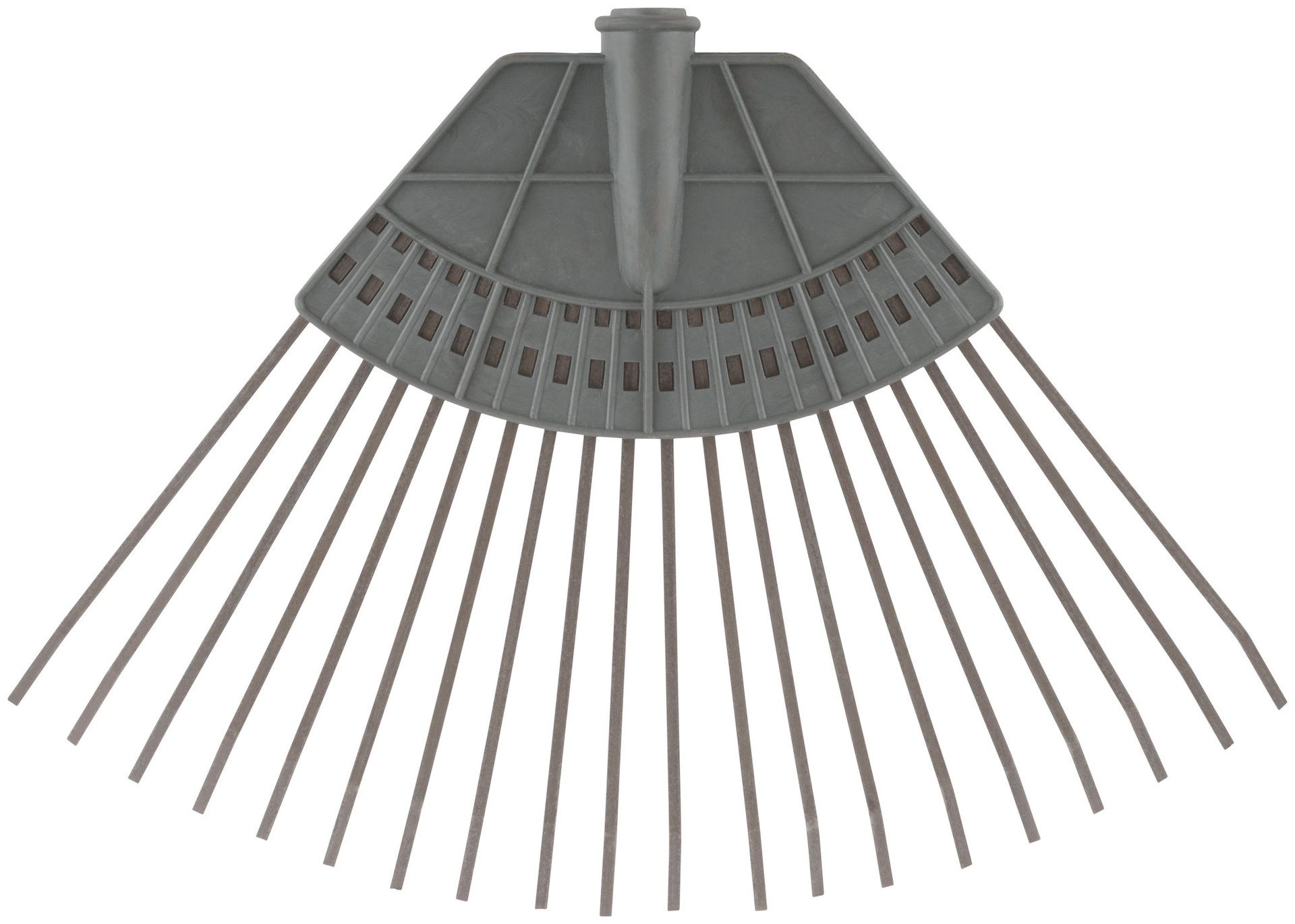 Грабли веерные пластинчатые (пластмассовая основа),20 зубьев, 310х450 мм, без черенка (76941)