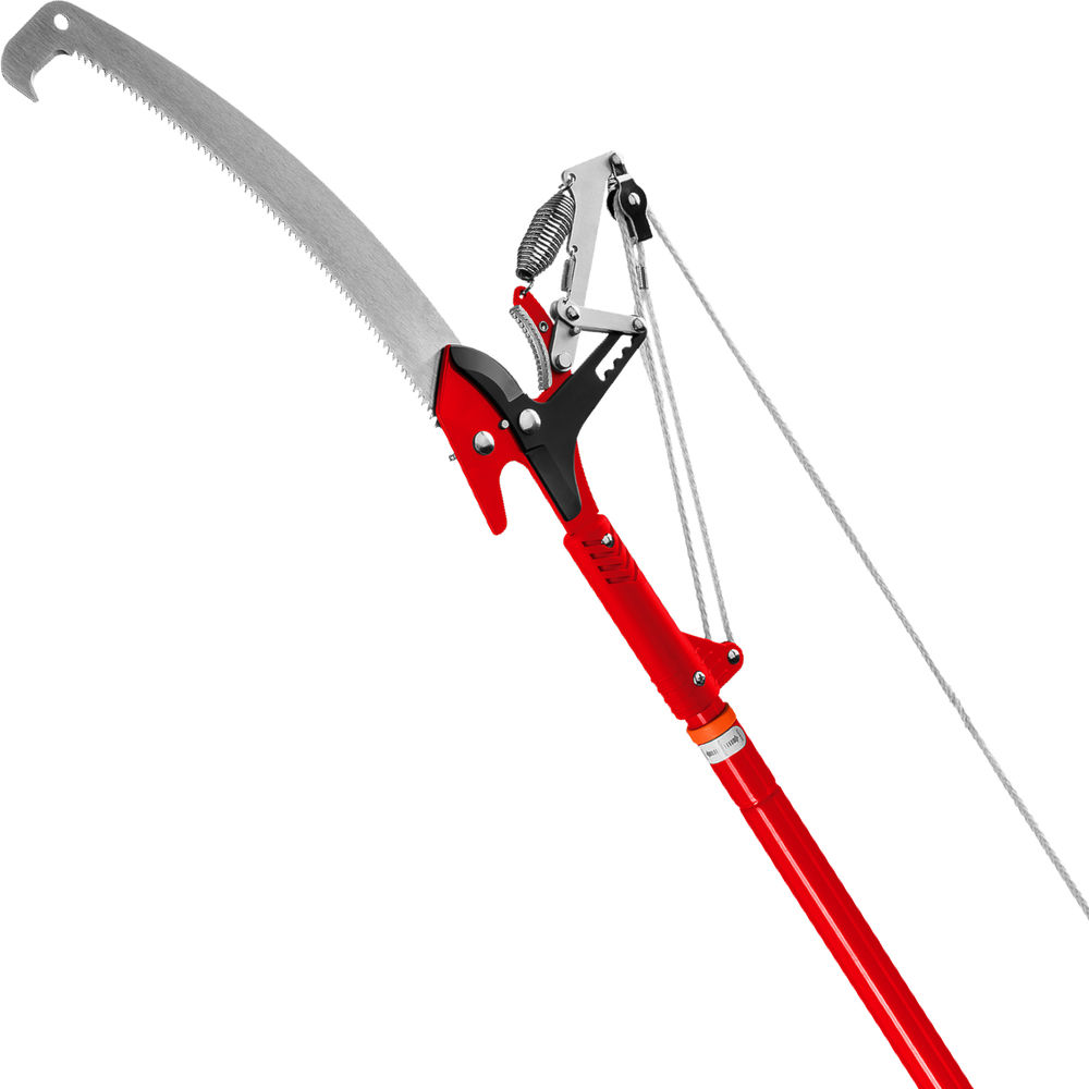 Штанговый сучкорез HX-350, 350 мм, лезвия закалены, антикор. покрытие, храповый механизм, пила хромированная, режущий крюк GRINDA 8-424431_z02