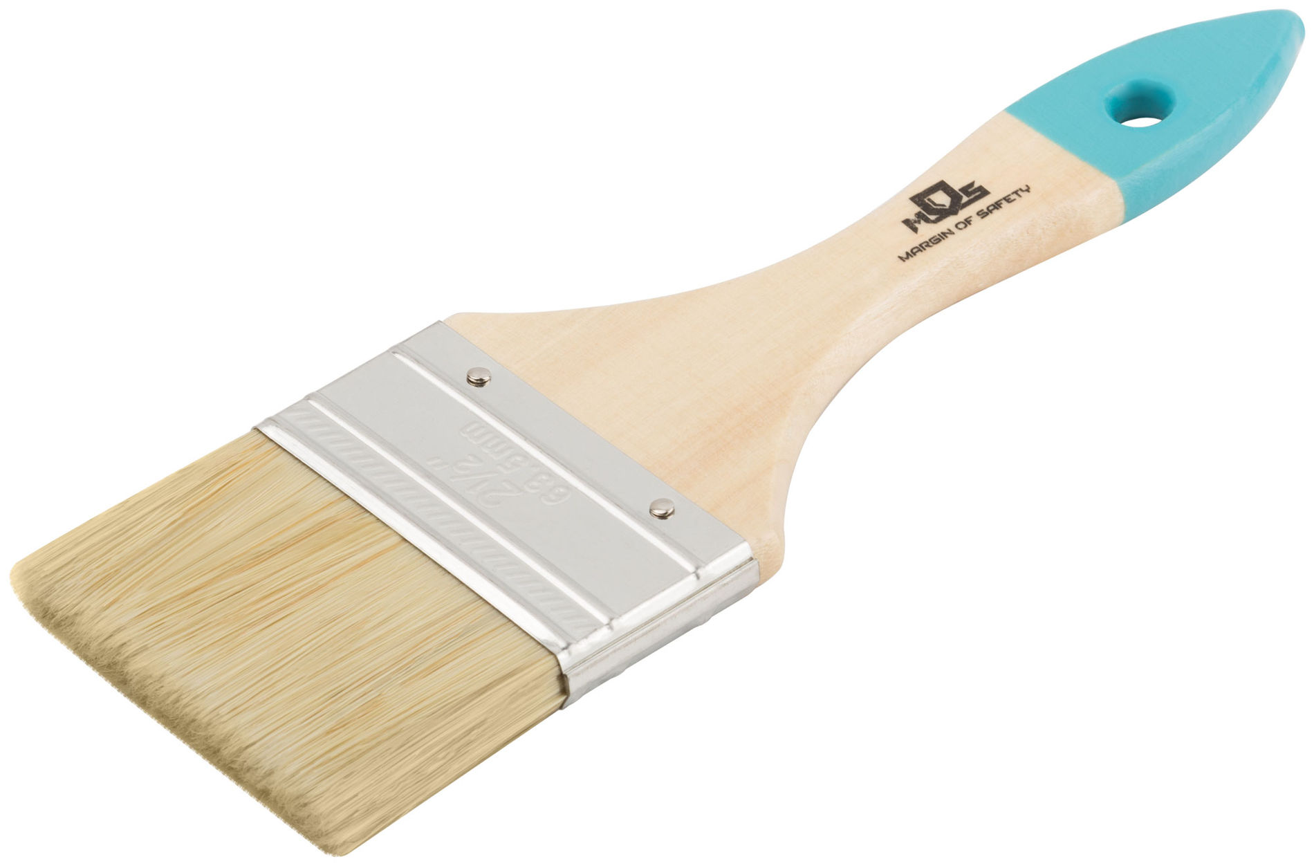 Кисть флейцевая, натур. cветлая щетина, деревянная ручка 2,5 (63 мм) (00706М)