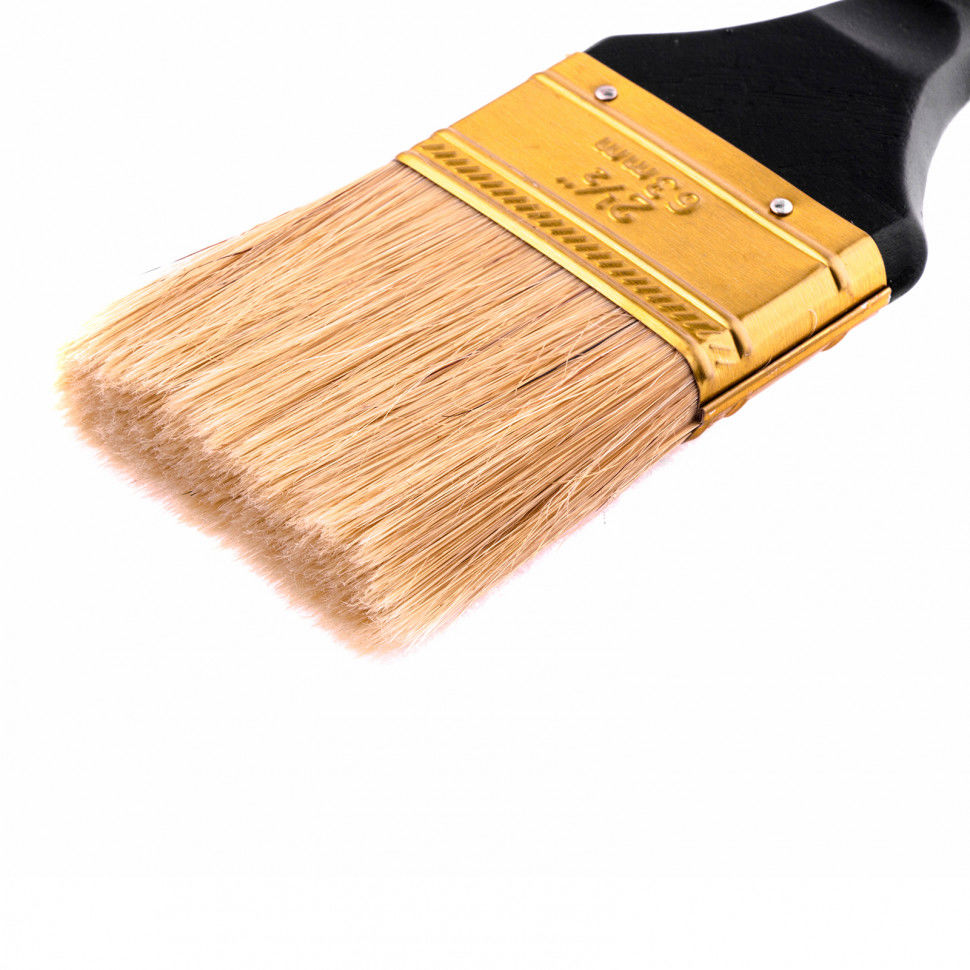 Кисть плоская Профи 2.5, натуральная щетина, деревянная ручка MTX (83153)