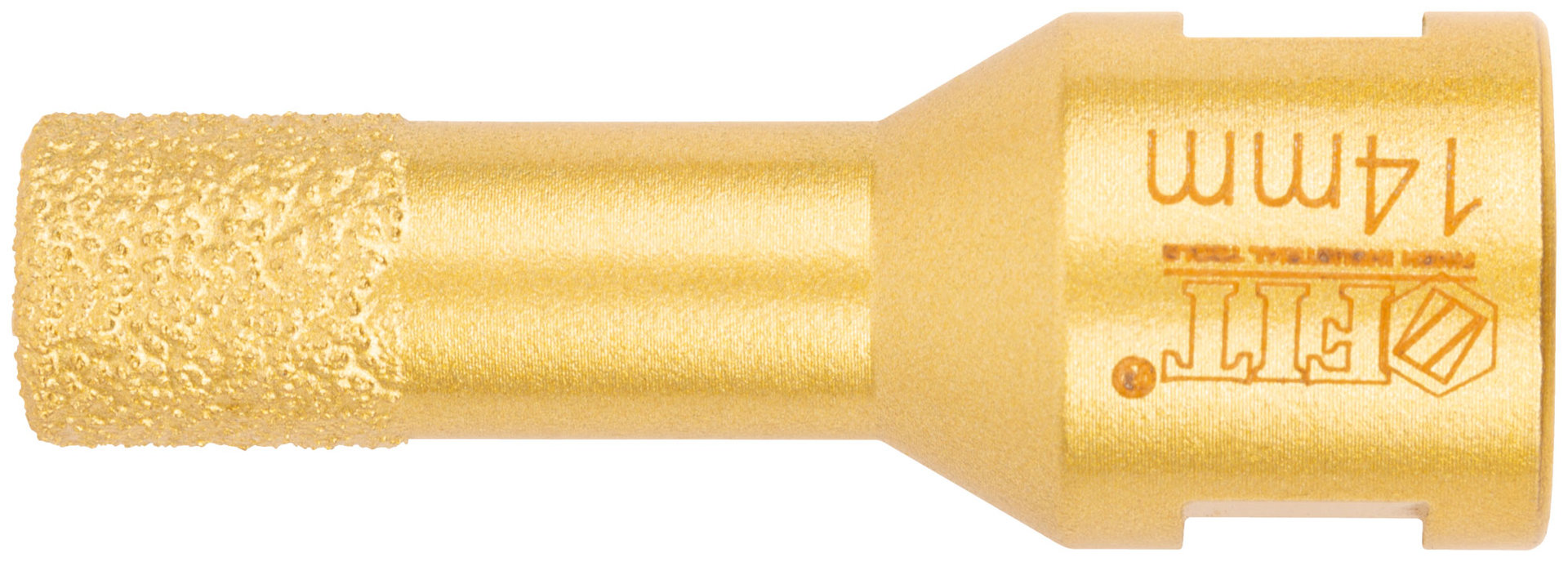 Коронка кольцевая для УШМ, М14, по керамограниту, камню и кафелю алмазная, вакуумное спекание 14х60 мм (16335)