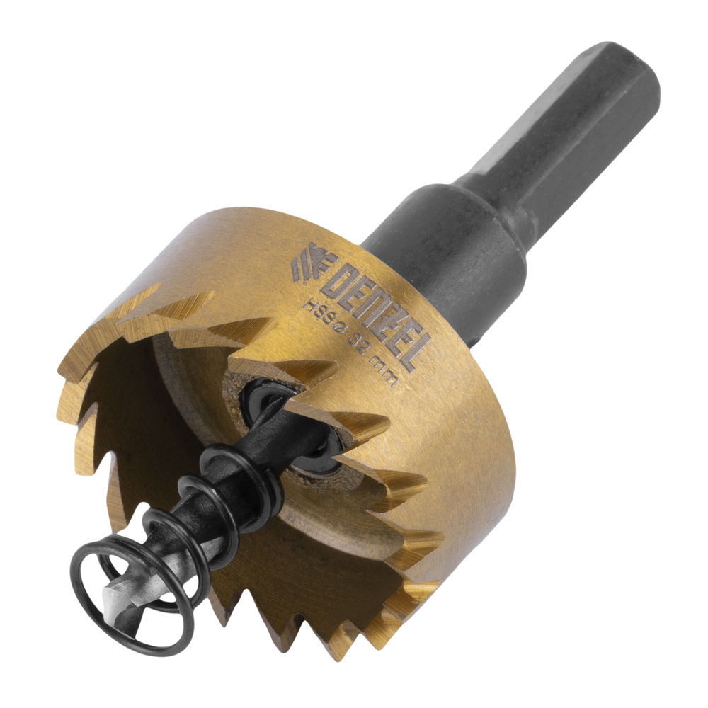 Коронка по металлу HSS, 32 мм, нитридтитановое покрытие Denzel (724109)