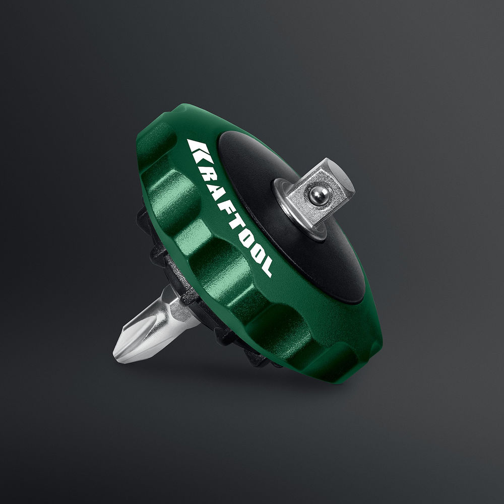 Трещотка реверсивная суперкомпактная для бит и головок SPACE Ratchet KRAFTOOL 25890