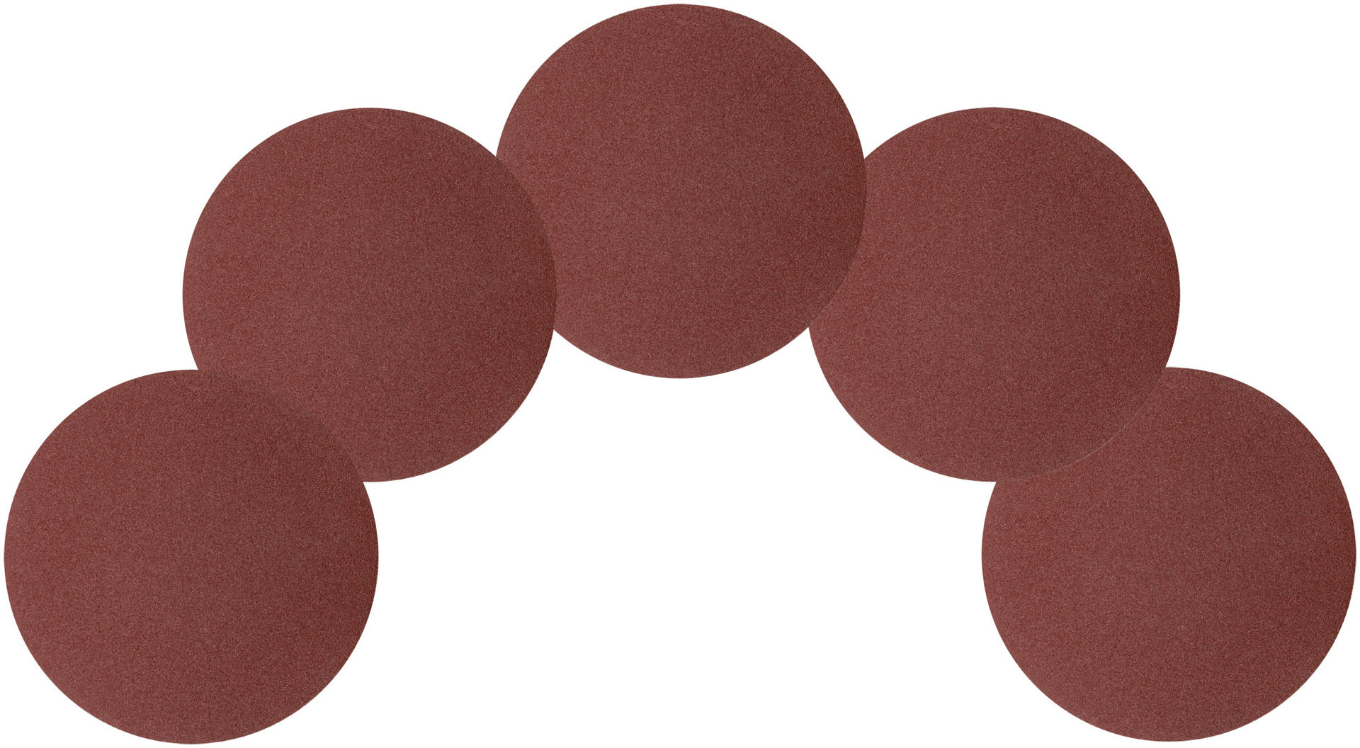 Круги шлифовальные сплошные (липучка), алюминий-оксидные, 125 мм, 5 шт. Р 80 (39774)