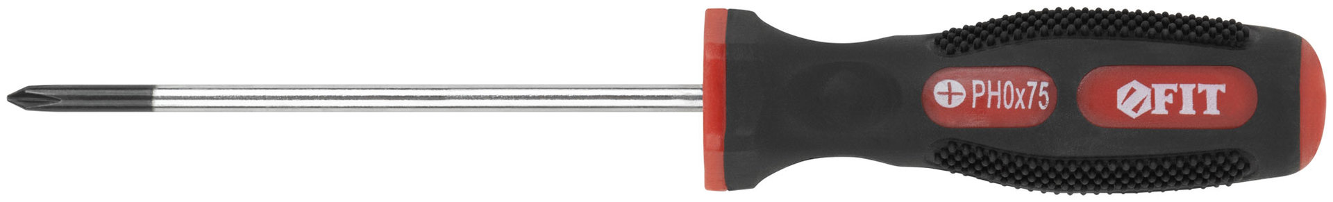Отвертка Универсал, CrV сталь, прорезиненная ручка 3х75 мм РН0 (55102)